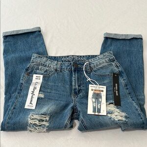 GOGO JEANS | High Rise Distressed Jeans, Size 1